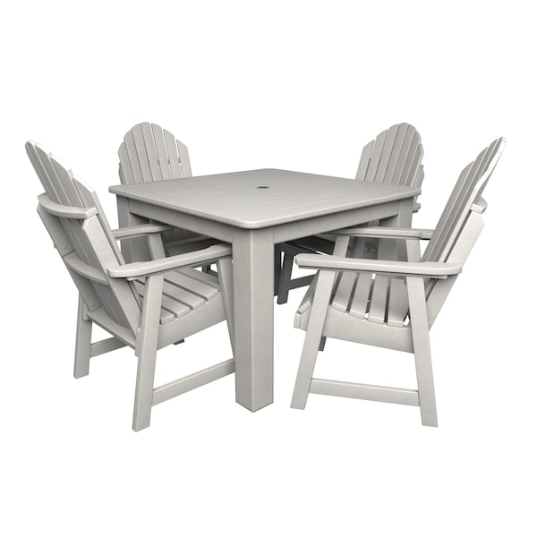 Highwood Usa Hamilton 5pc Square Outdoor Patio Furniture Dining Set AD-DNA44-HGR - main